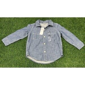 Baby Gap  Boys’ Button Up Chambray  Shirt  Size 2T New With Tag Lined